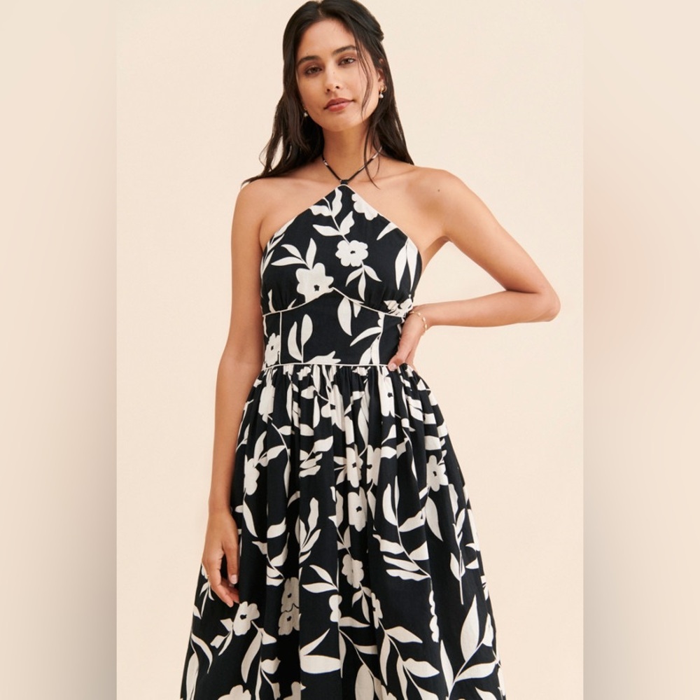 Anthropologie Let Me Be Floral Halter Maxi Dress - Picture 3 of 10
